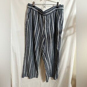 Old Navy Blue and White Chinos with Classic Stripes
